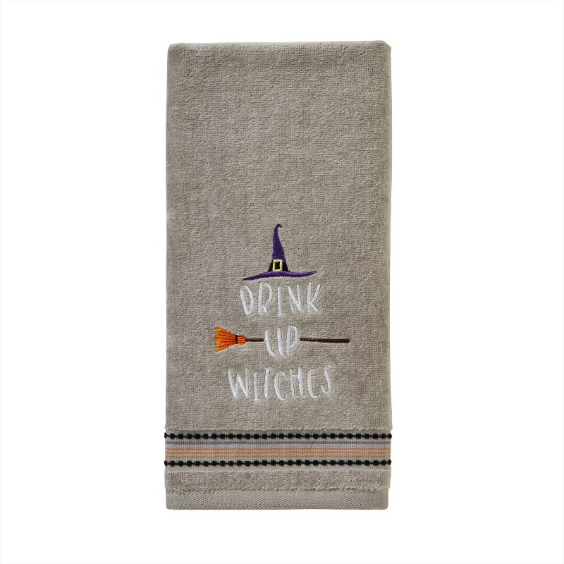 2pk Drink Up Witches Hand Towel Gray - SKL Home