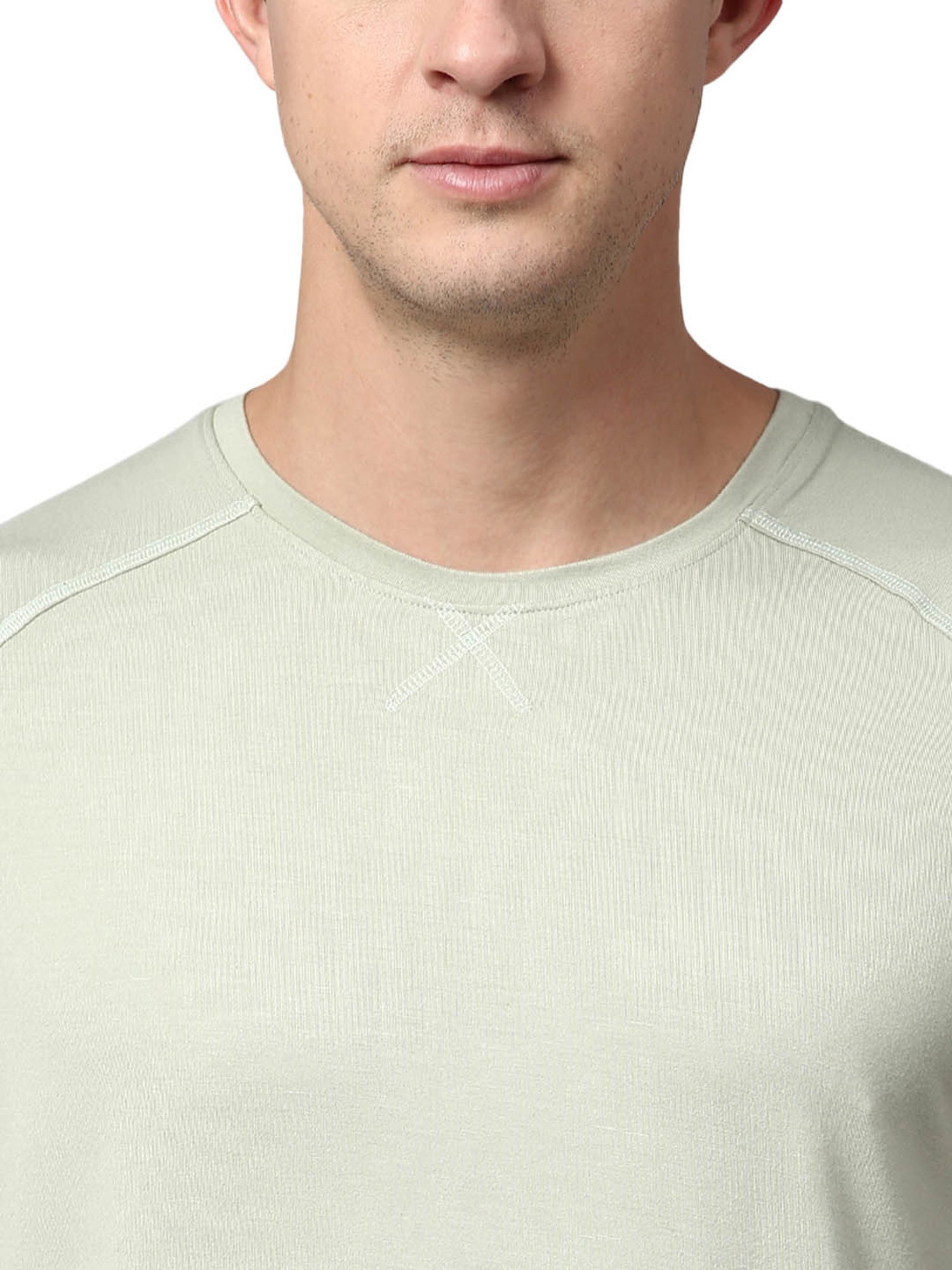 Slowave Sage Green Regular Fit T-Shirt