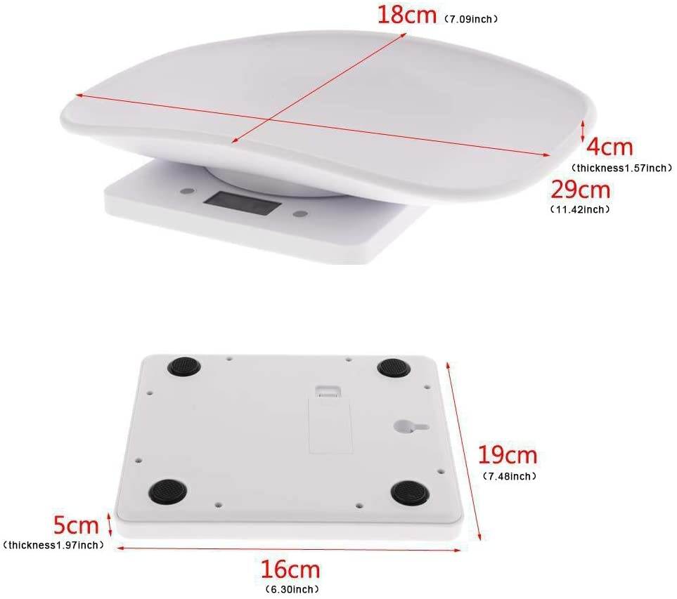 LOYALHEARTDY   3A Battery Electric White Mail Parcel Scale, Load 10kg, Suitable for Weighing Pets, Baby Parcels