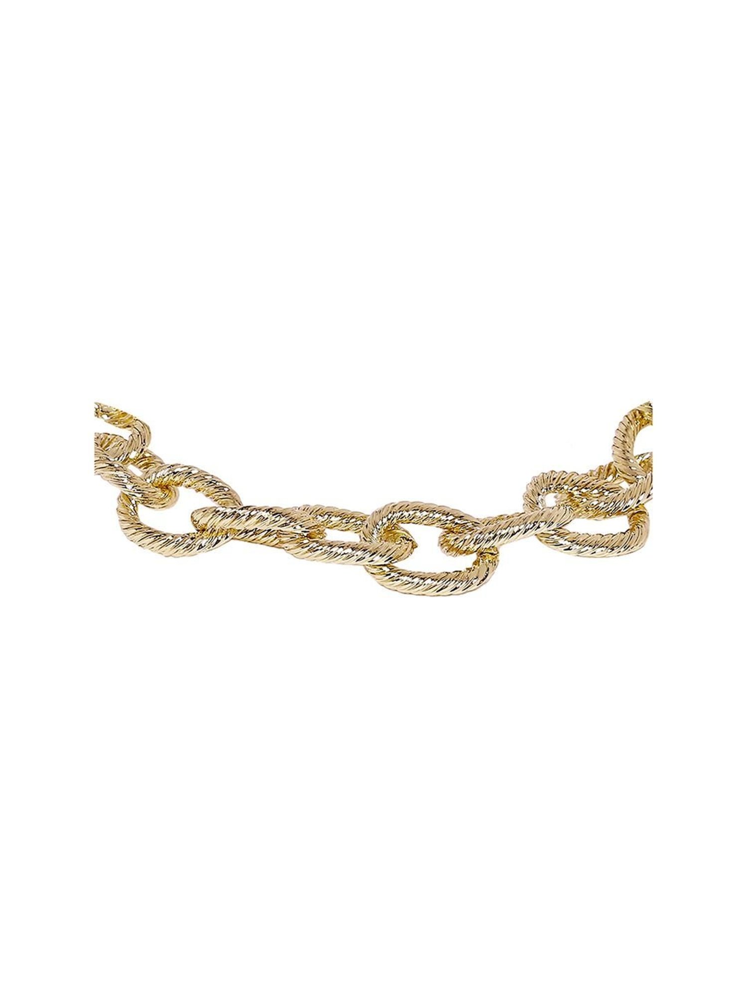 OOMPH Golden Tone Stylish Latest Loop Chain Fashion Bracelet for Women