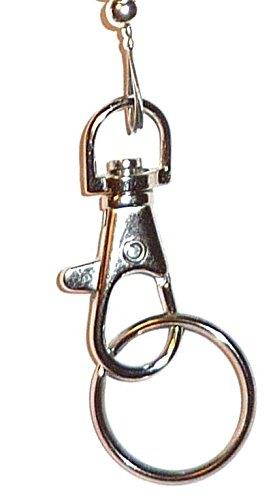 Chunky Style Fashion Women's Beaded Lanyard 34", Breakaway and Non breakaway available, For Keys, Badge Holder (Chunky White - Breakaway)