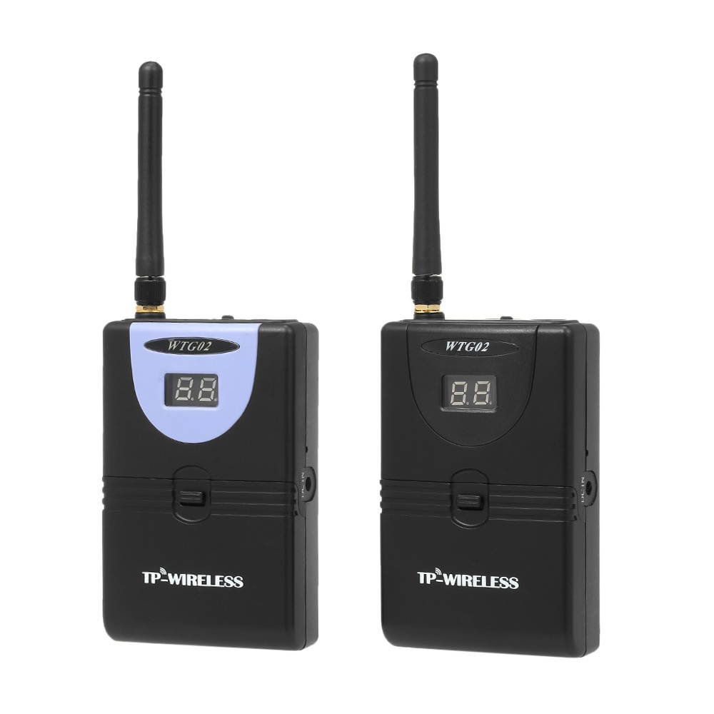 TP-WIRELESS 2.4GHz Wireless Audio Tour Guide Acoustic Transmission System Headset Microphone 1 Transmitter 1 Receiver with Lanyard