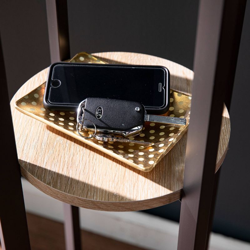 Richopu Metal Coat Rack Black/Natural - Aiden Lane