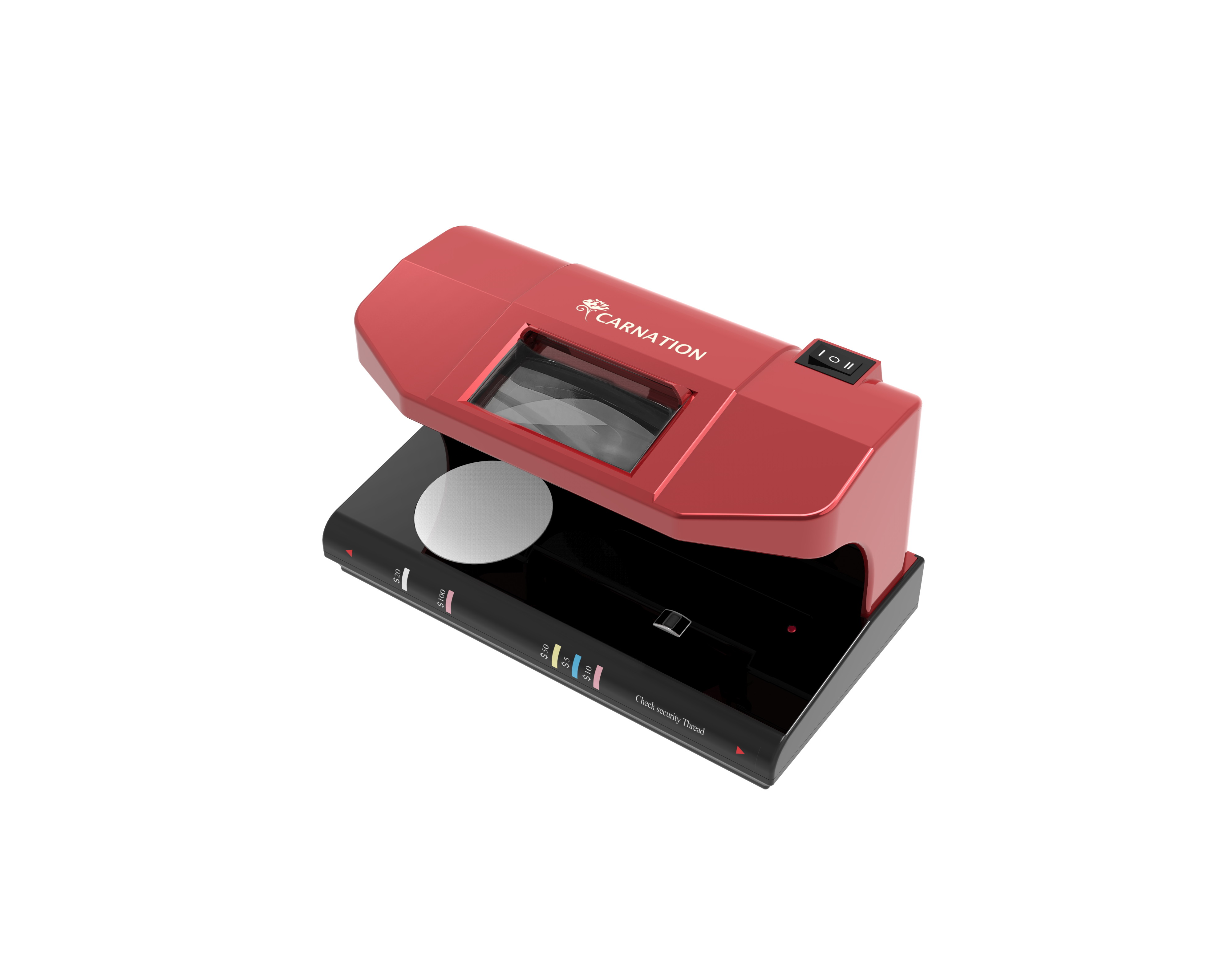 Carnation Bill Detector | Counterfeit Money Checker with Magnetic and UV Detection for US Bills, Euro, and Mexican Peso (109 char.)