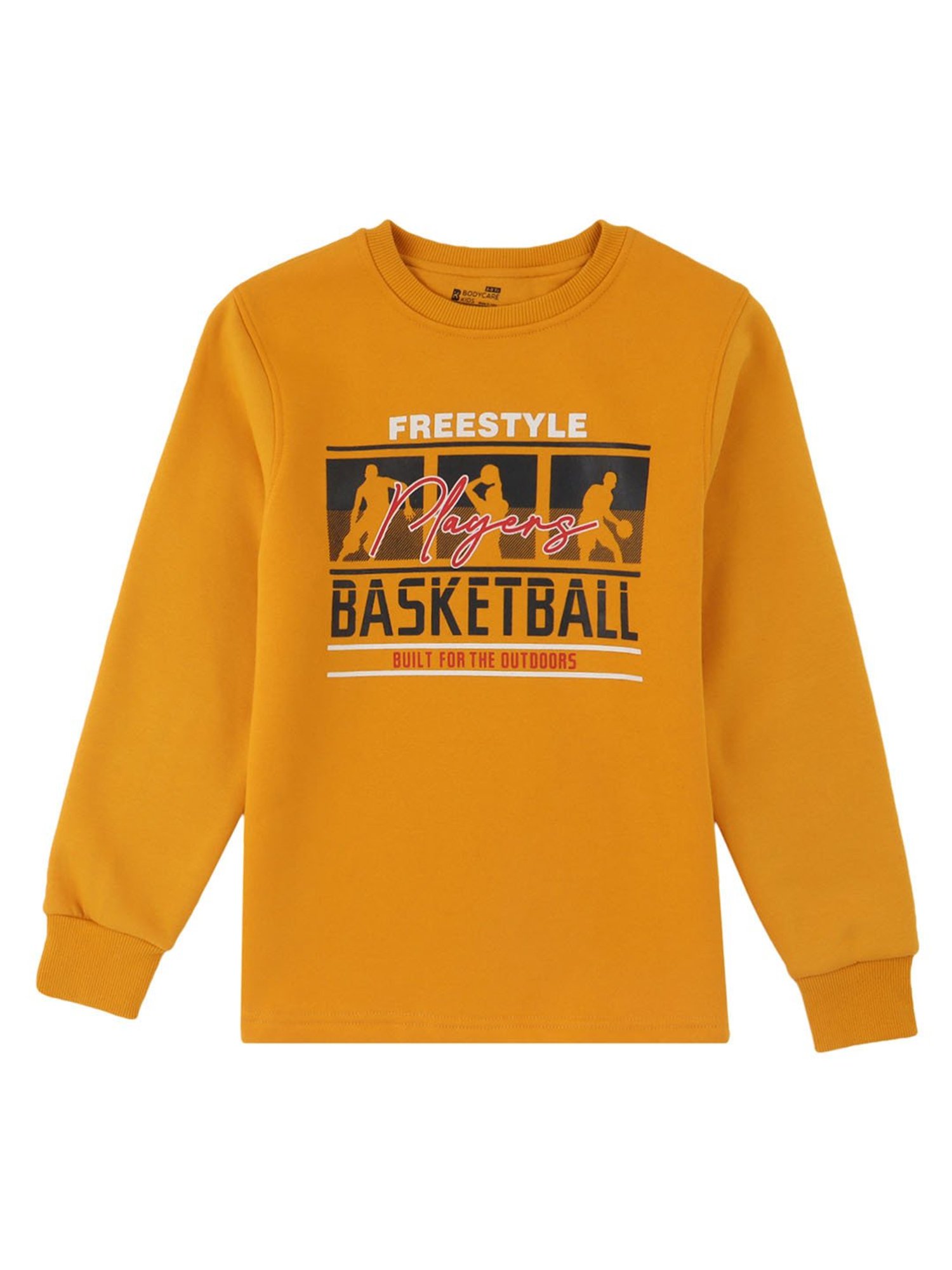 Proteens Boys Mustard Printed Full Sleeves T-Shirt