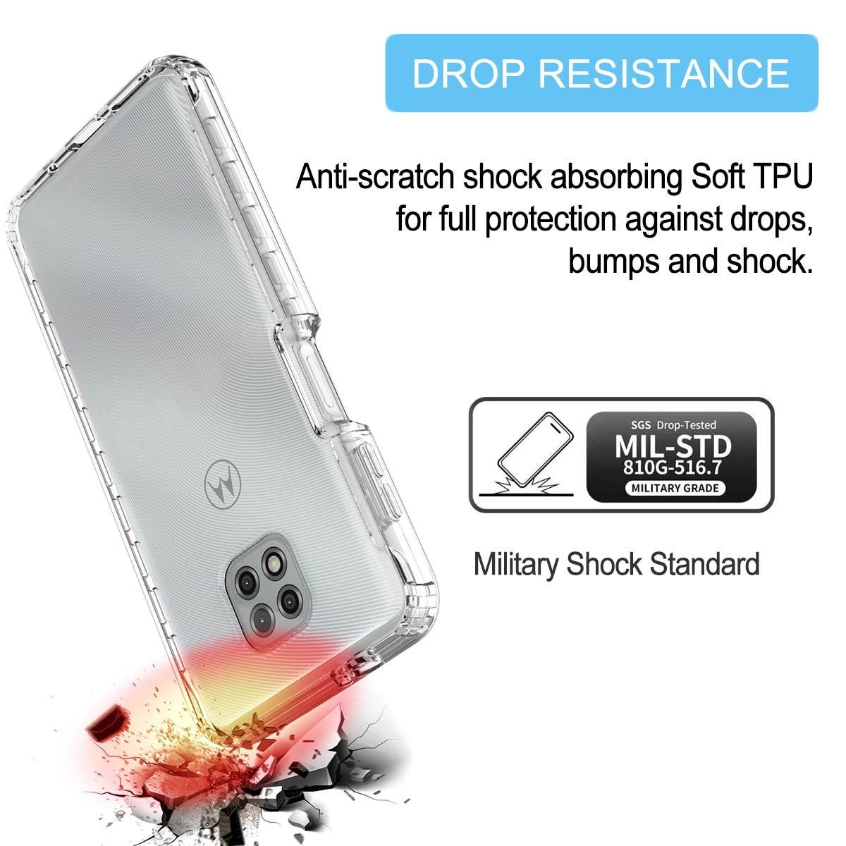 Moto G Power 2021 Case, Tekcoo Shockproof Rugged Body Protection Soft TPU Bumper Clear Case Shell Ultra-Thin Slim Flexible Rubber Anti-Scratch Protective Phone Cover For Moto G Power 2021 - Black