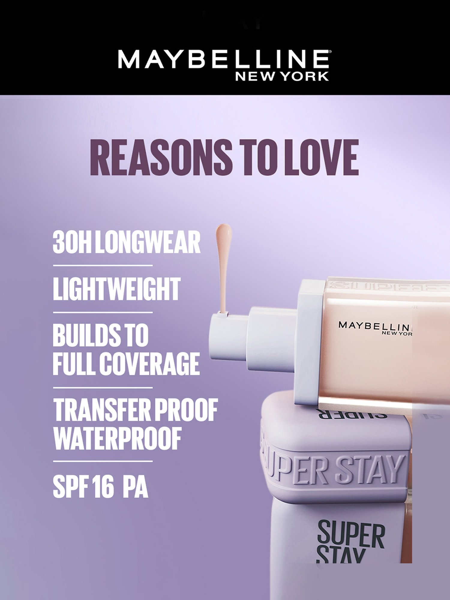 Maybelline New York Super Stay Up To 30H Lumi-Matte Foundation SPF 16 310 - 35 ml