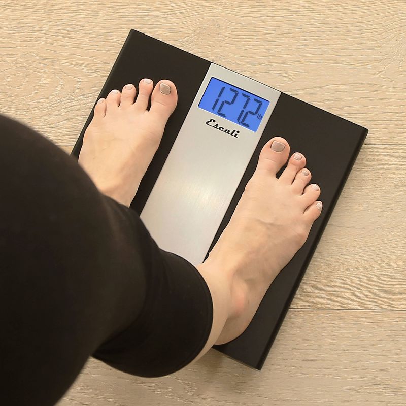 Ultra Slim Digital Bathroom Scale Black - Escali