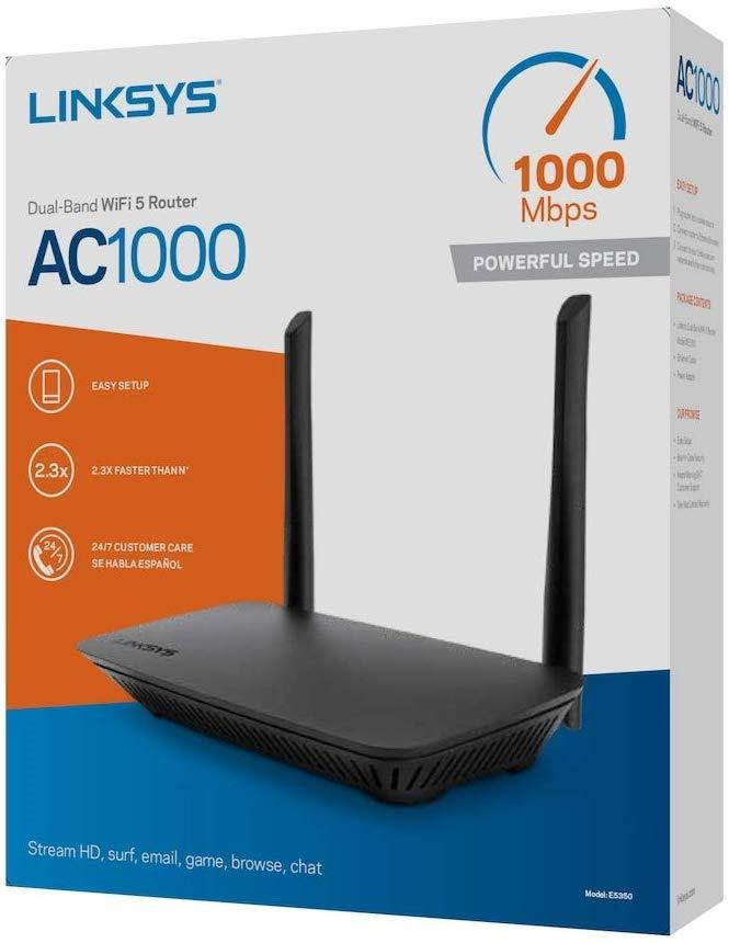 Linksys WiFi Router Dual-Band AC1000 (WiFi 5) Delivers Enhanced 1.0 Gbps Speed, Range, and Security