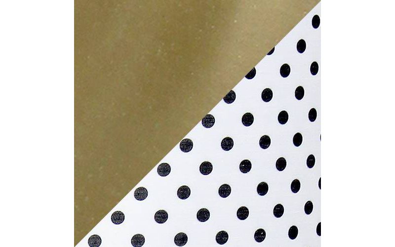 Tapered Desk Lamp with Polka Dot Fabric Drum Shade Gold - Simple Designs