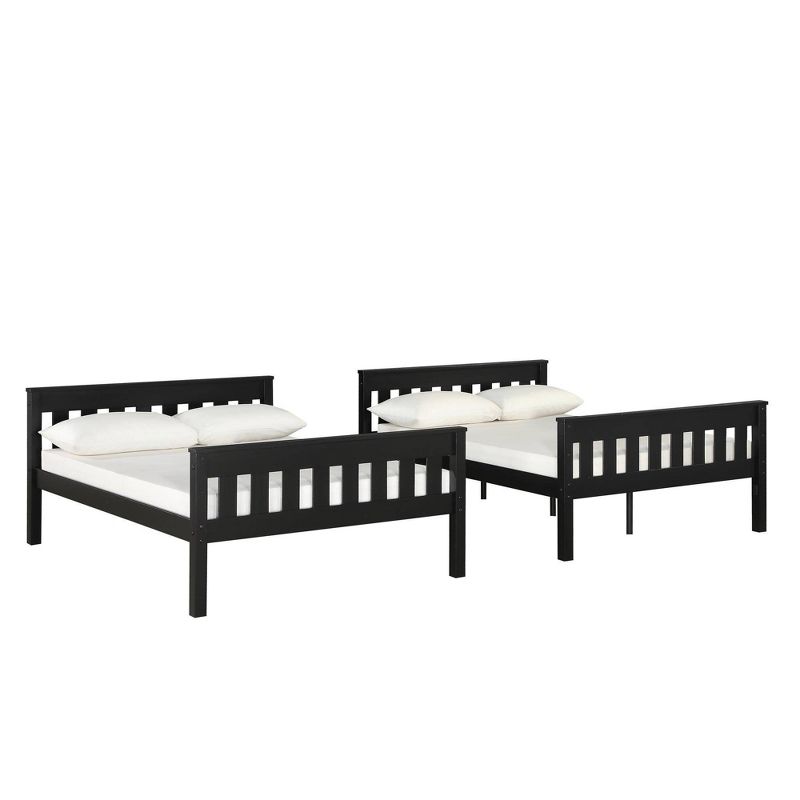 Dolan Full over Full Bunk Bed with USB Port Black - Dorel Living