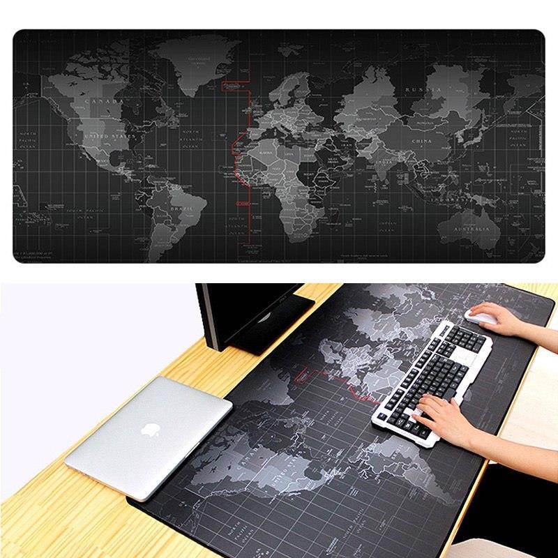 Extra Large Mouse Pad Old World Map Gaming Mousepad Anti-slip Natural Rubber Gaming Mouse Mat with Locking Edge