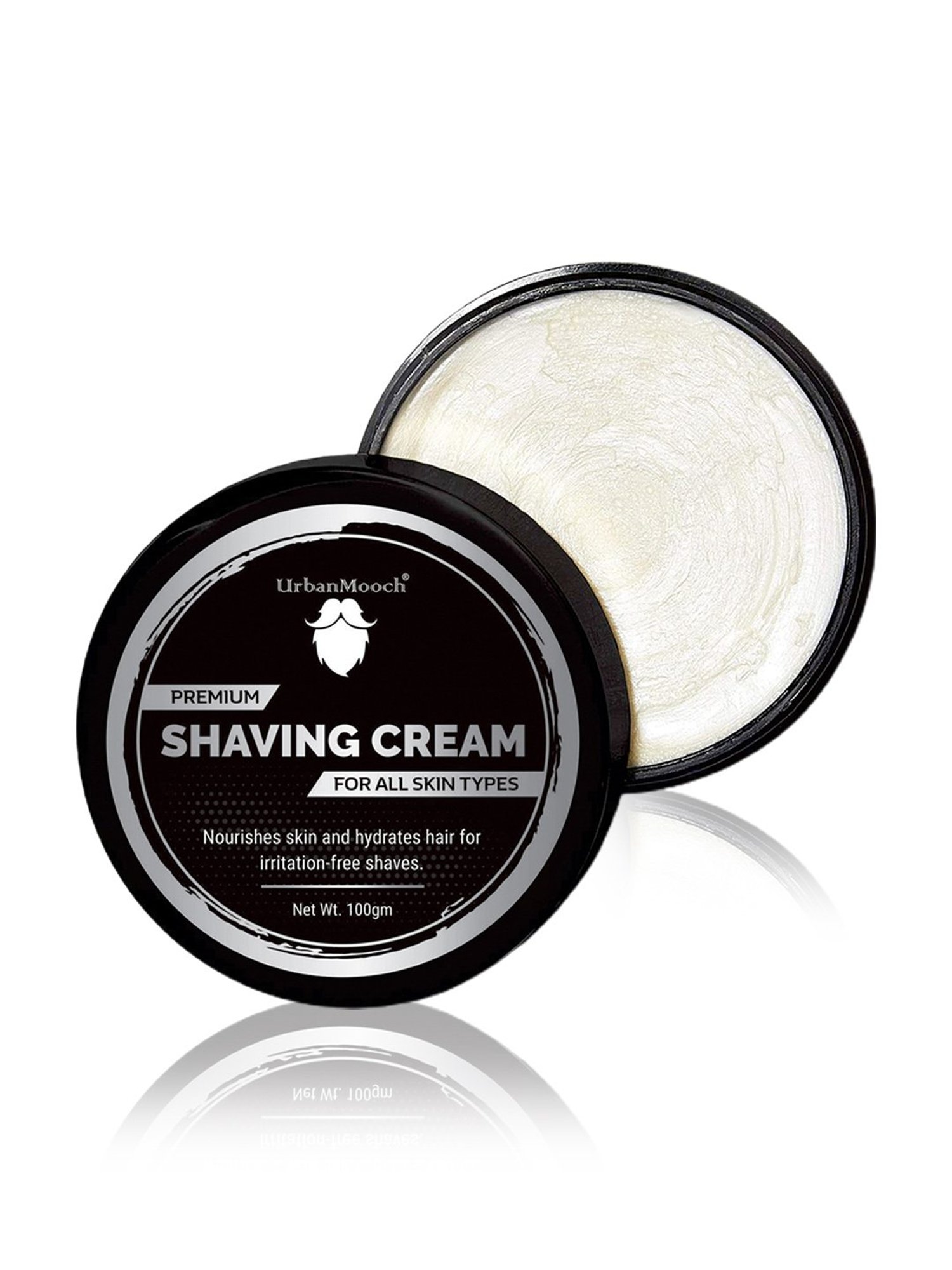 UrbanMooch Brown Imitation Badger Wooden Shaving Brush & Soothing Shaving Cream for Men
