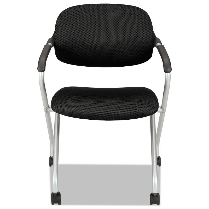 Basyx VL303 Series Nesting Arm Chair Black/Silver VL303MM10X