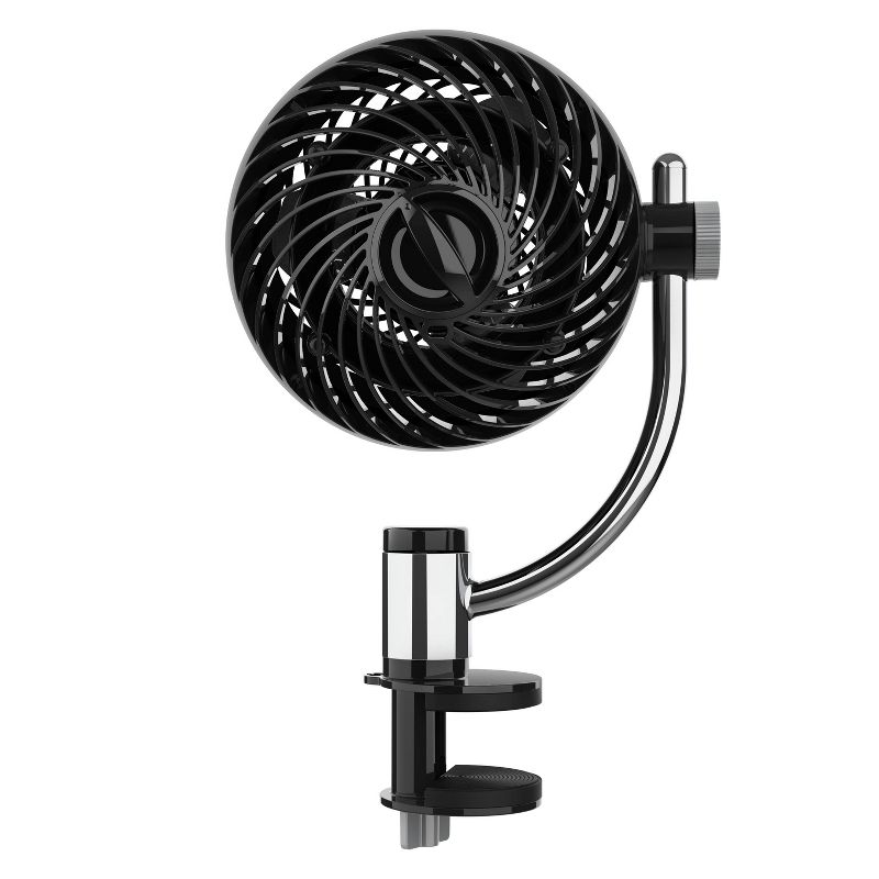 Vornado Pivot3C Personal Air Circulator Portable Fan with Multi Surface Clip Black