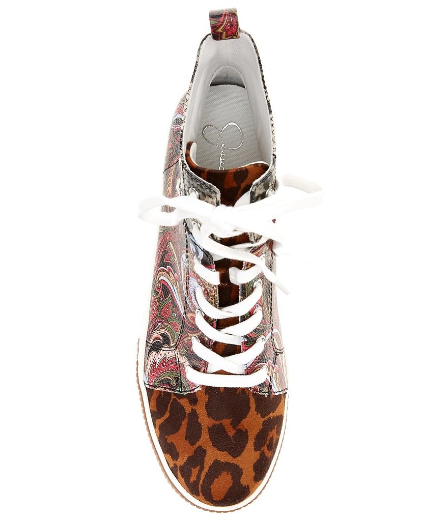 Jessica Simpson Emiliya2 Paisley Mixed Print Studded High Top Platform Sneakers