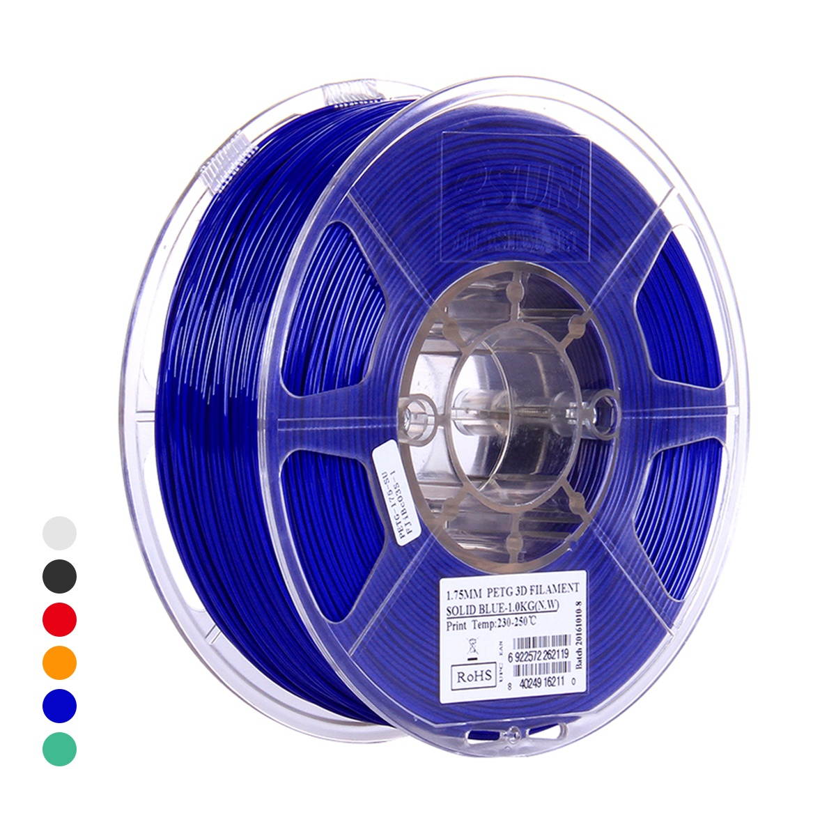 eSUN PETG 1.75mm 3D Printer Filament Printing Consumables Dimensional Accuracy: +/- 0.05mm 1kg(2.2lb) Spool Material Refills Solid Green