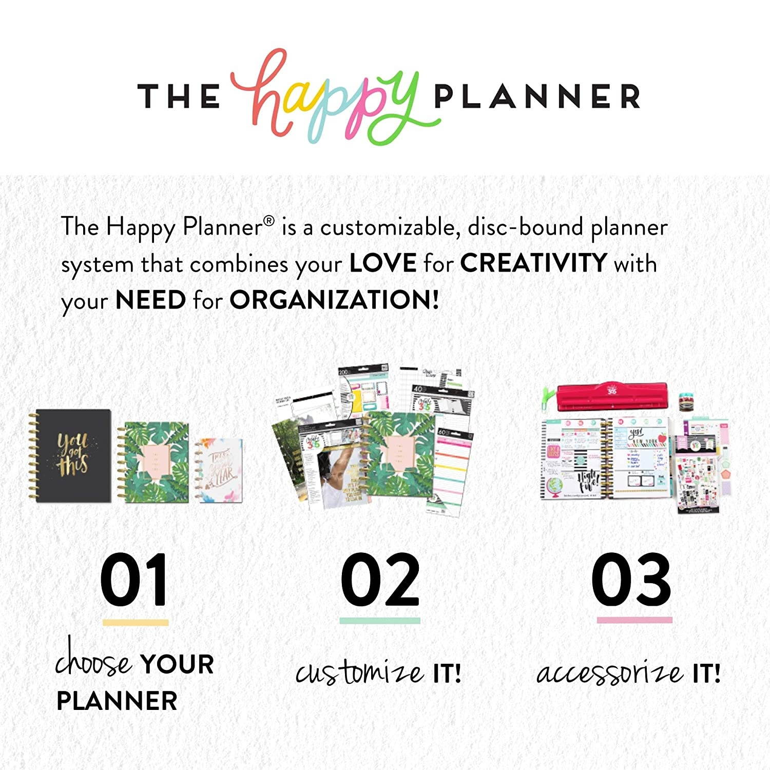 me & my BIG ideas Daily Planning Sheets - The Happy Planner Scrapbooking Supplies - 40 Pre-Punched Daily Pages - Daily Planning Fill Paper - Hourly Breakdown Slots - Make Lists - Classic Size