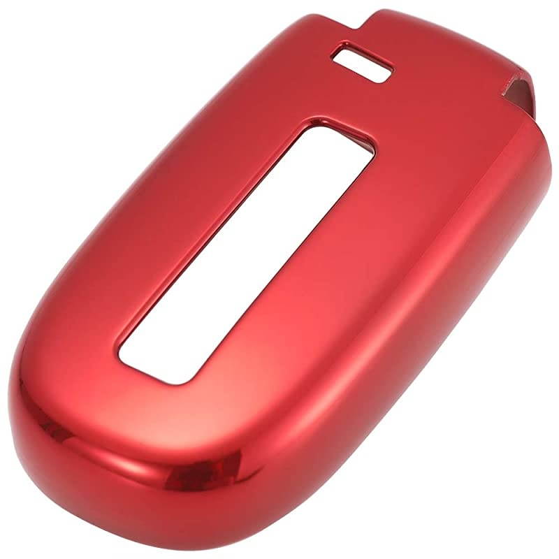 TPU Car Key Fob Cover Glossy Flexible Case Fits for Dodge Ram Jeep Grand Cherokee Chrysler Smart Keyless Entry Remote Key 2 3 4 5 Button Red