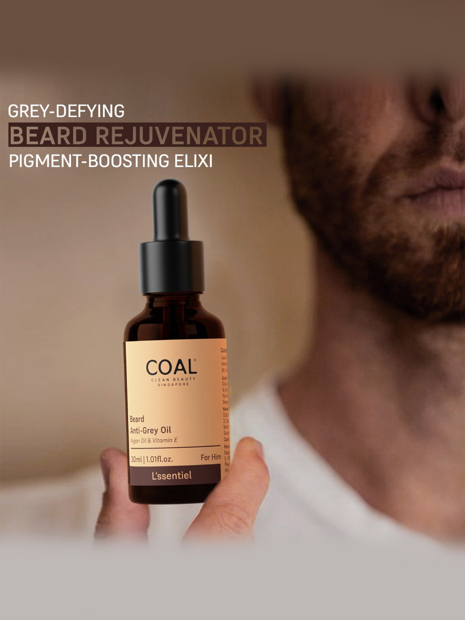 COAL Clean Beauty Beard Anti-Grey Oil - 30 ml