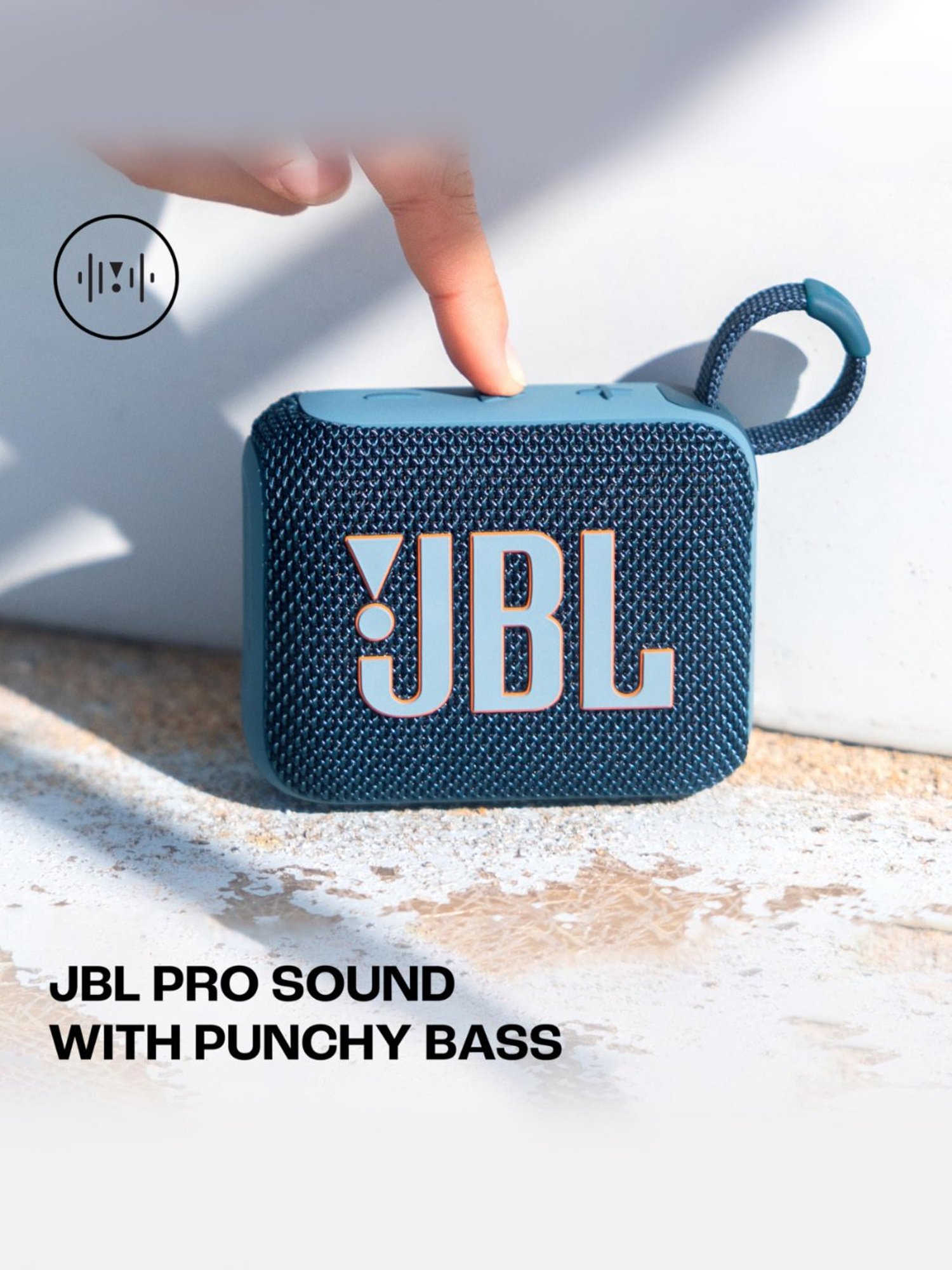 JBL Go 4, Wireless Ultra Portable Bluetooth Speaker with Pro Sound, Water & Dust Proof (Blue)