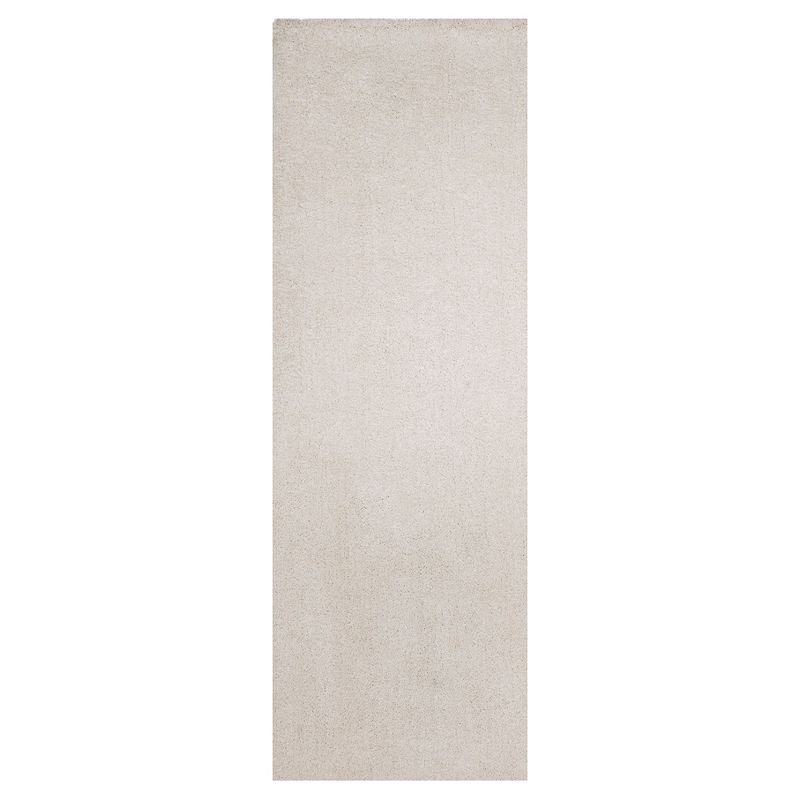 Ivory Solid Woven Runner 2'3"x7'6" - KAS Rugs