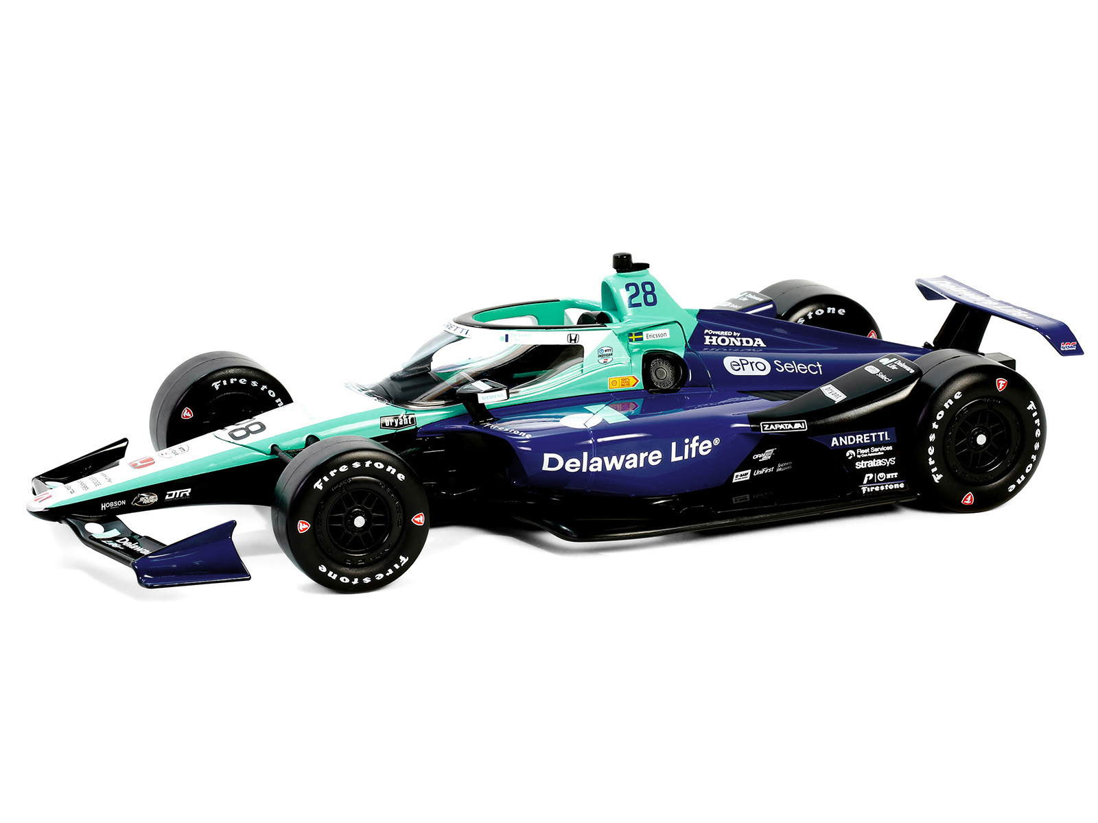 Dallara IndyCar #27 Kyle Kirkwood "AutoNation" Andretti Autosport "NTT IndyCar Series" (2024) 1/18 Diecast Model Car by Greenlight