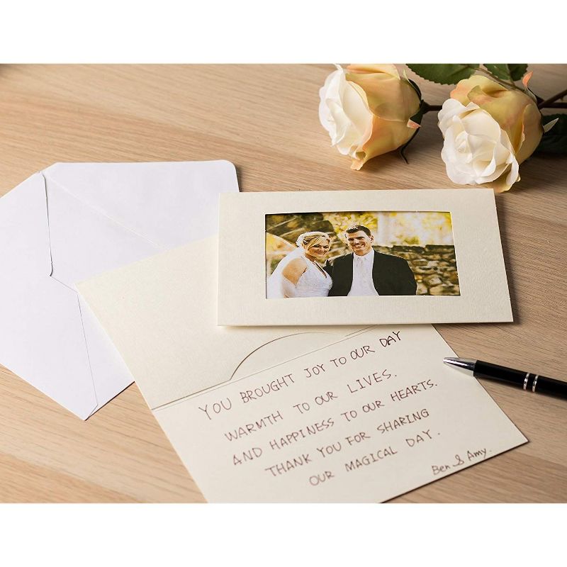 White Card Stock Half Fold Greeting Cards for DIY Craft, Notes, Glossy and Matte (8.5 x 5.5 In Folded, 100 Sheets)