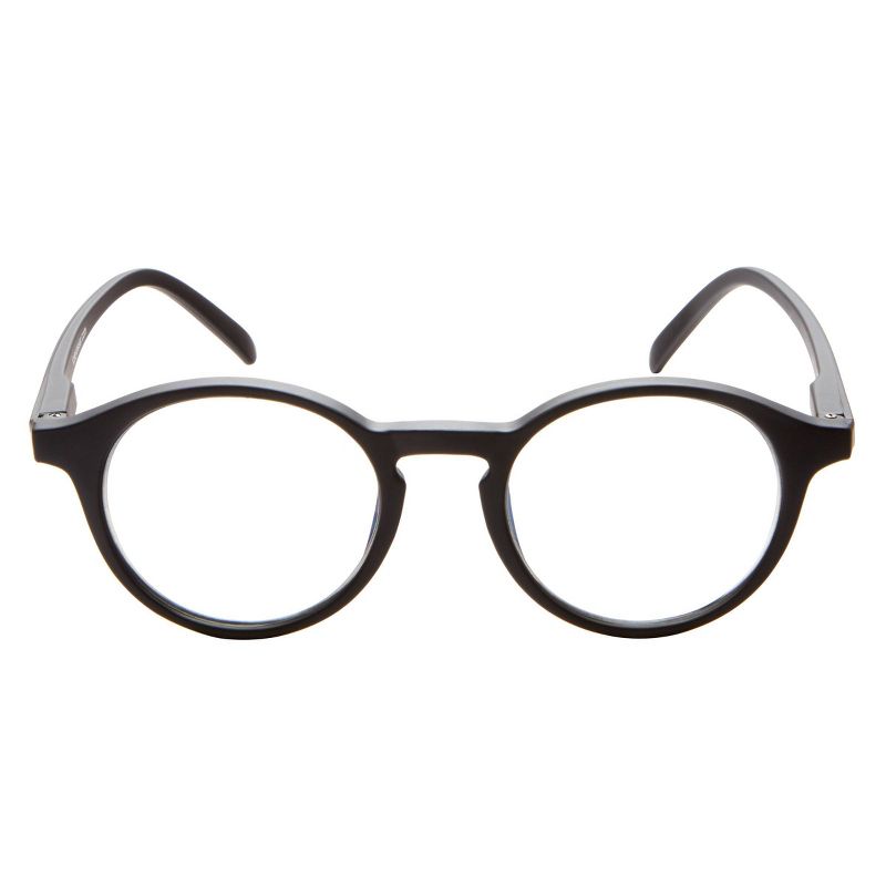 ICU Eyewear Screen Vision Blue Light Filtering Round Glasses - Matte Black