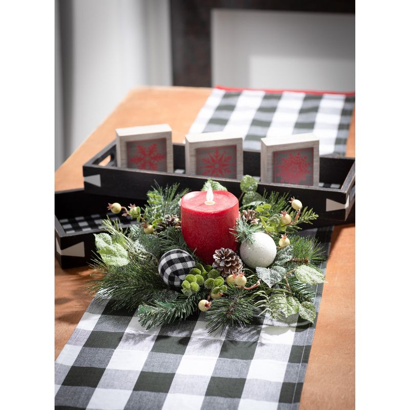 Rite Lite 11.75" Shabbat Candles Drip Rectangular Tray - Blue/Yellow