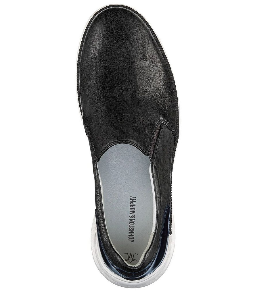 Johnston & Murphy Emery Leather Double Gore Slip-On Sneakers