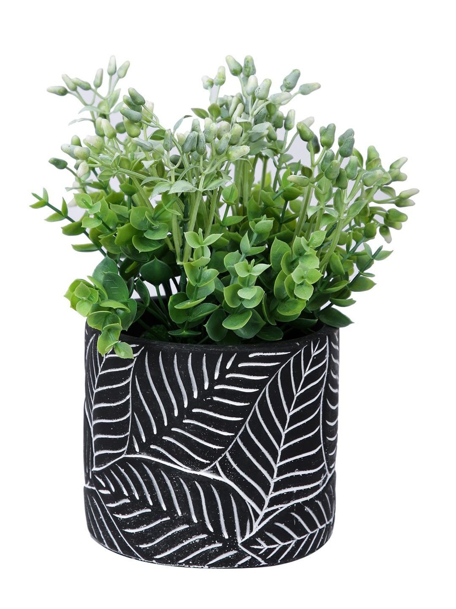 TAYHAA White Ceramic Leaf Shape Vase