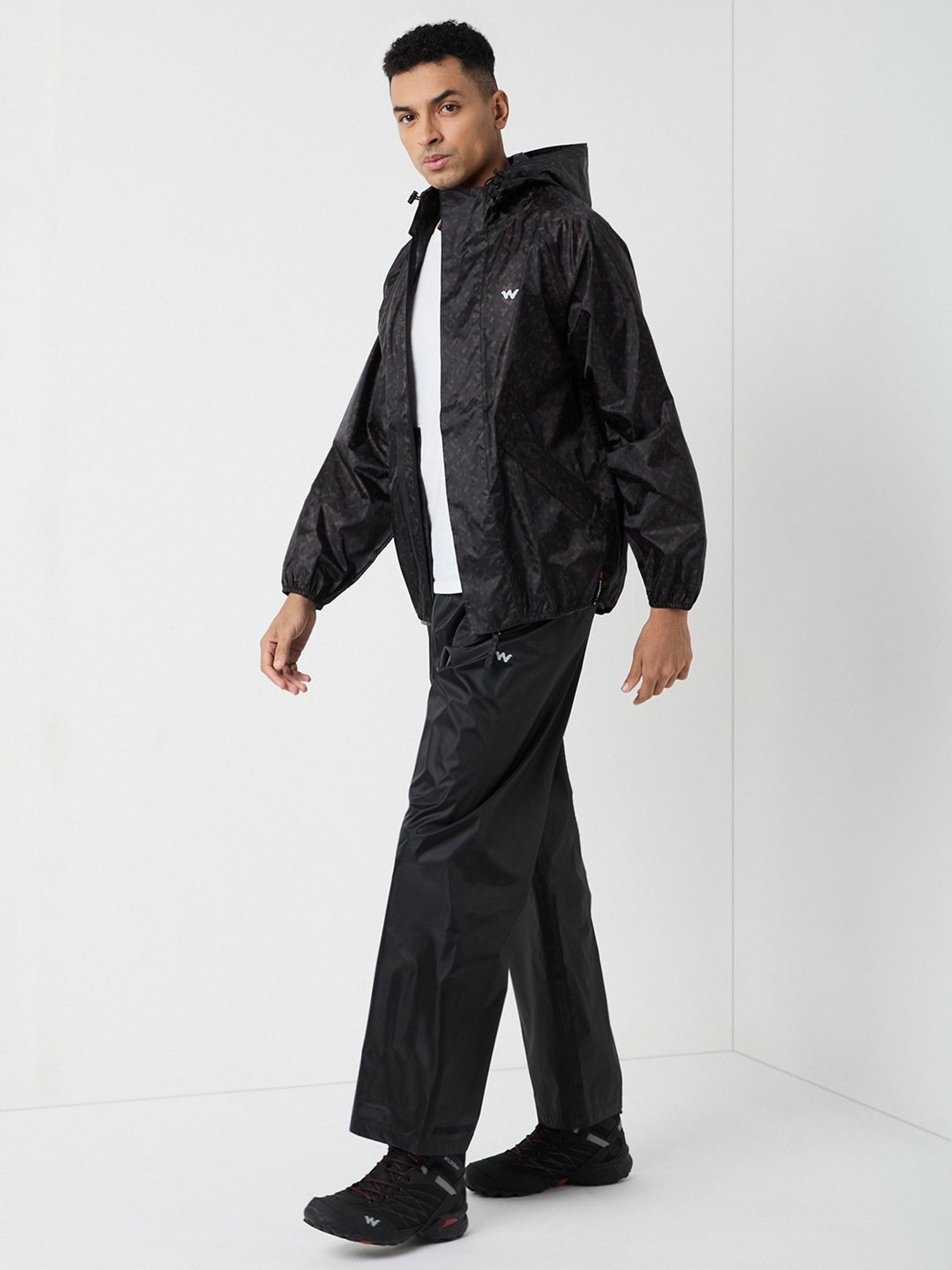Wildcraft Black Regular Fit Raincoat Set