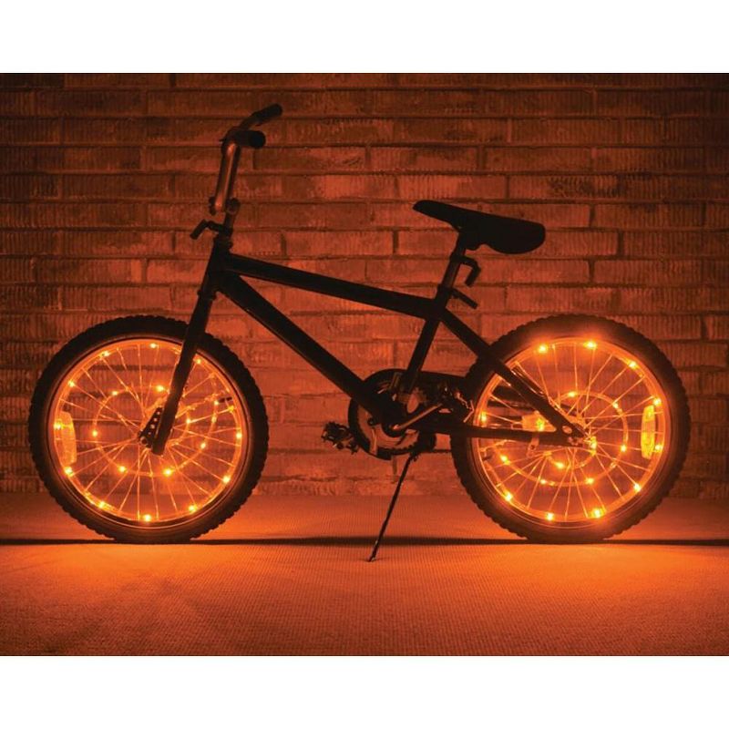 Brightz Ltd Wheel Brightz Lightweight LED Bicycle Safety Light Accessory Orange
