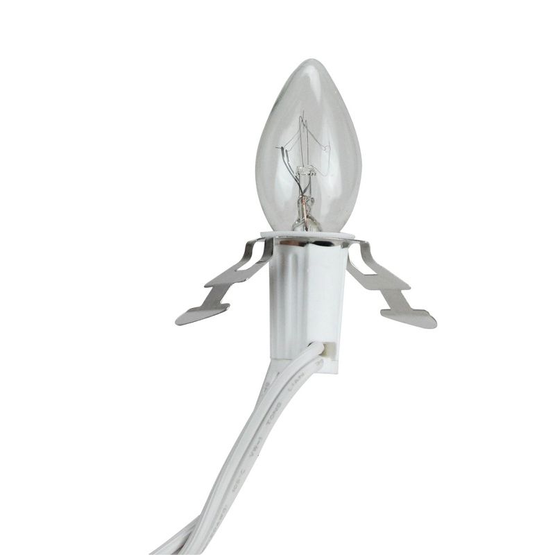 Darice 5-Count Designer Clip Christmas Village Replacement Light Set, 9ft White Wire