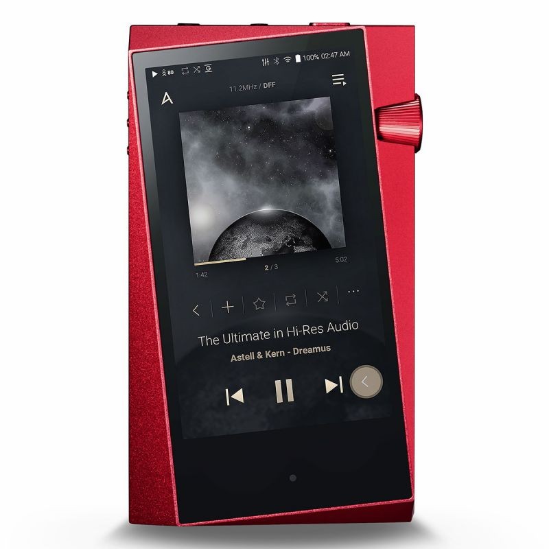 Astell & Kern SR25 Portable Music Player with Protective Case (Carmine Red/Black)