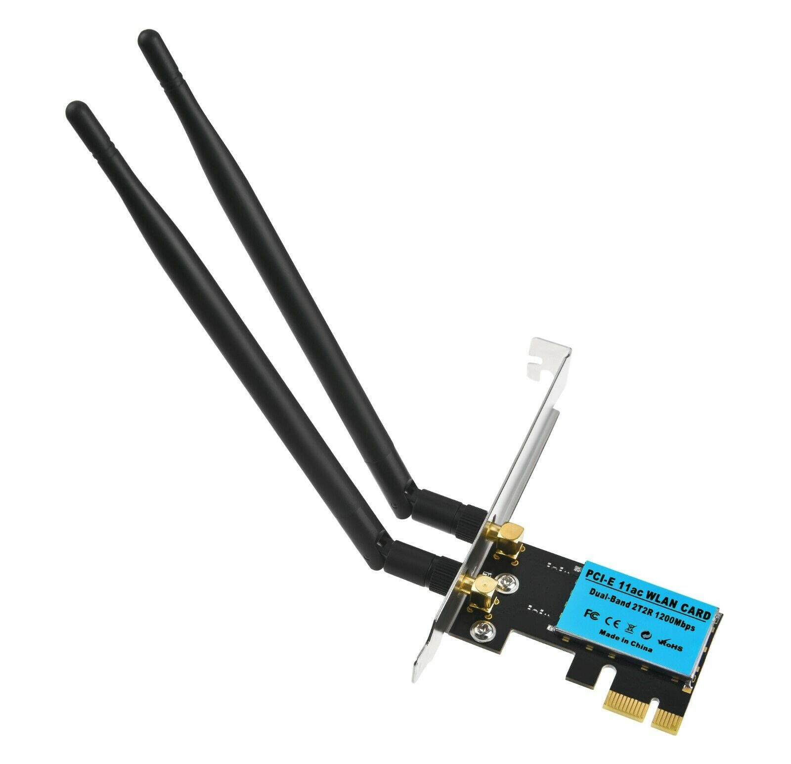 1200Mbps PCI-E Wireless WiFi Card 2.4G/5G Dual Band Network Adapter for Desktop