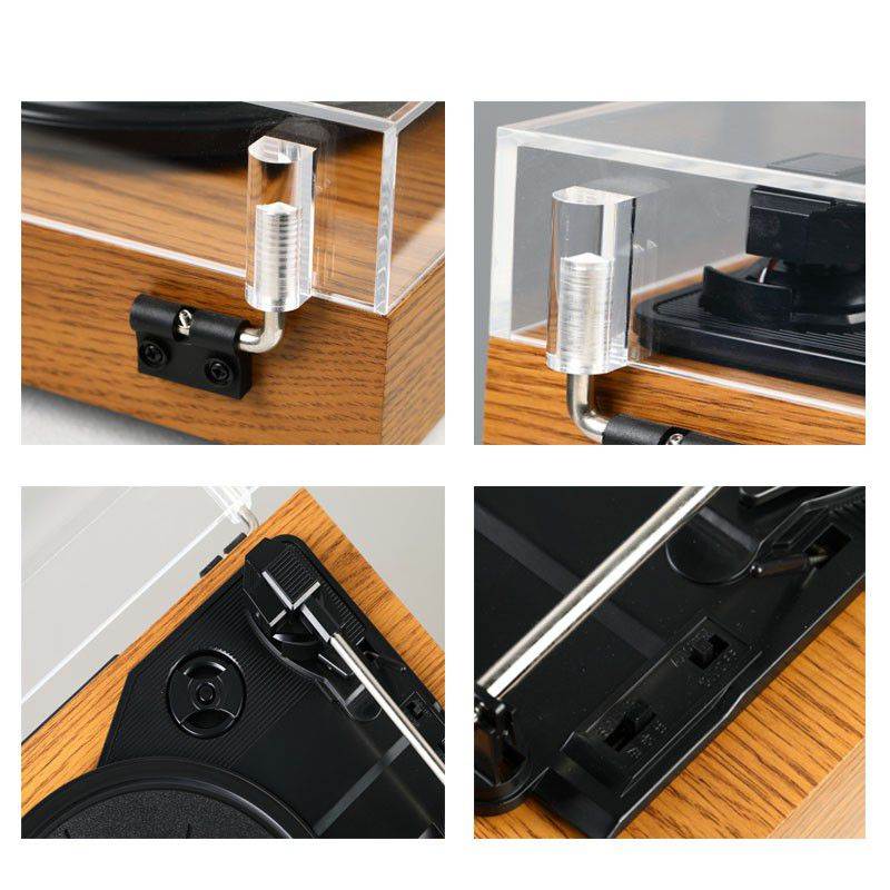 Desk Statics Vinyl Record Player, 3 Speed Turntable Bluetooth Record Player with 2 Built in Stereo Speakers,Suppo