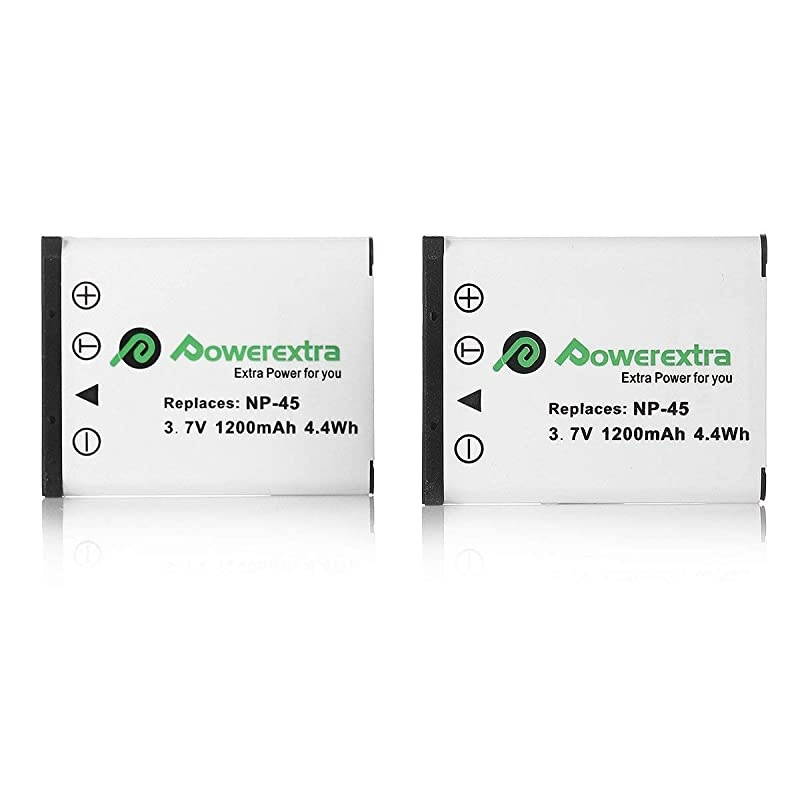 NP-45 NP-45S Replacement 2 x Batteries and LCD Charger Compatible with Fujifilm INSTAX Mini 90 FinePix XP20 XP30 XP 60 XP70 XP80 XP90 XP120 XP130 XP140 T360 T400 T500 T510 T550 T560