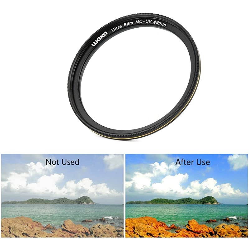 49mm MC UV Filter Ultra Slim 16 Layers Multi Coated Ultraviolet Protection Lens Filter for Canon Nikon Sony DSLR Camera Lens
