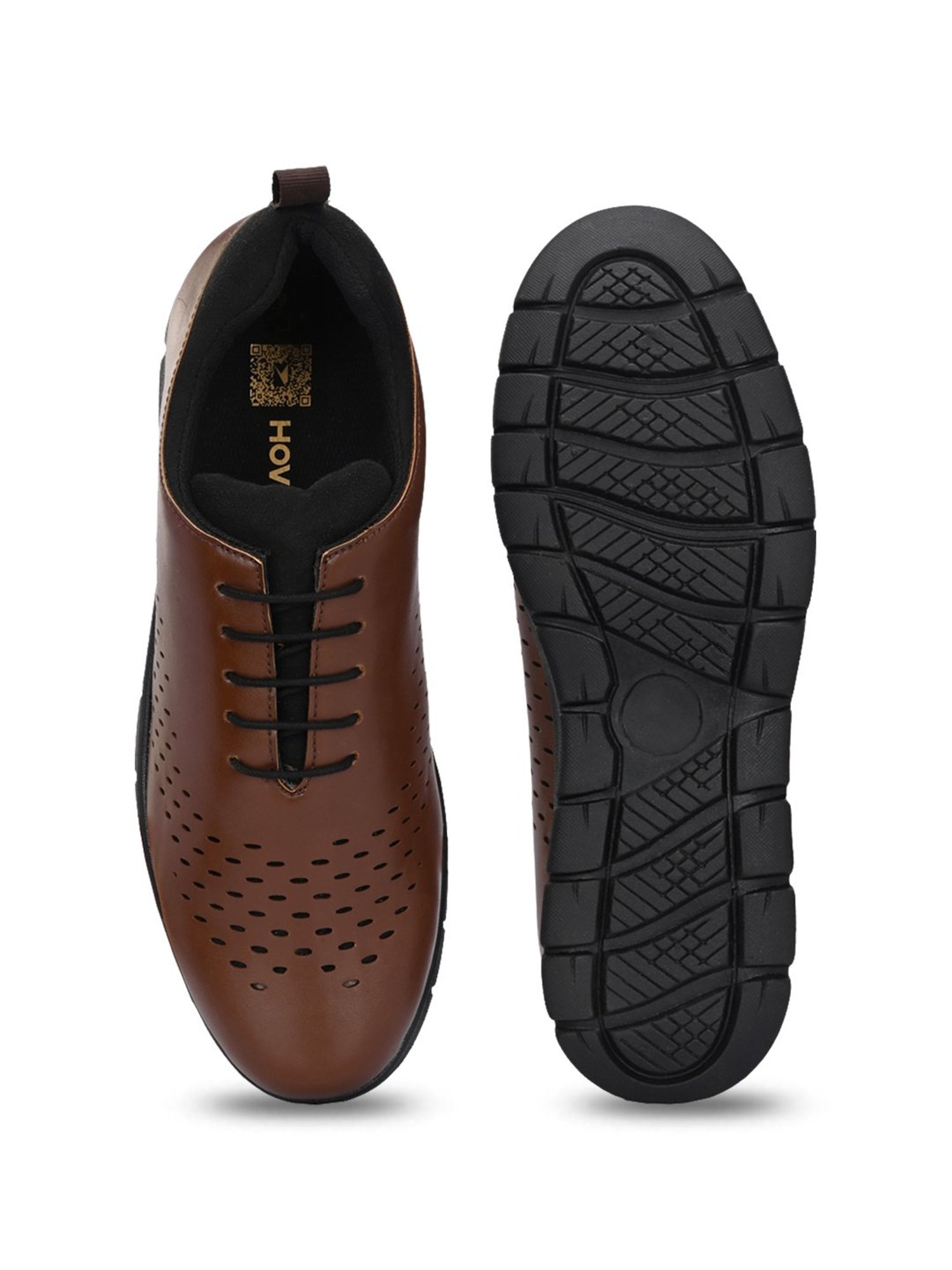 Hoversole Men's Rick Tan & Black Oxford Shoes