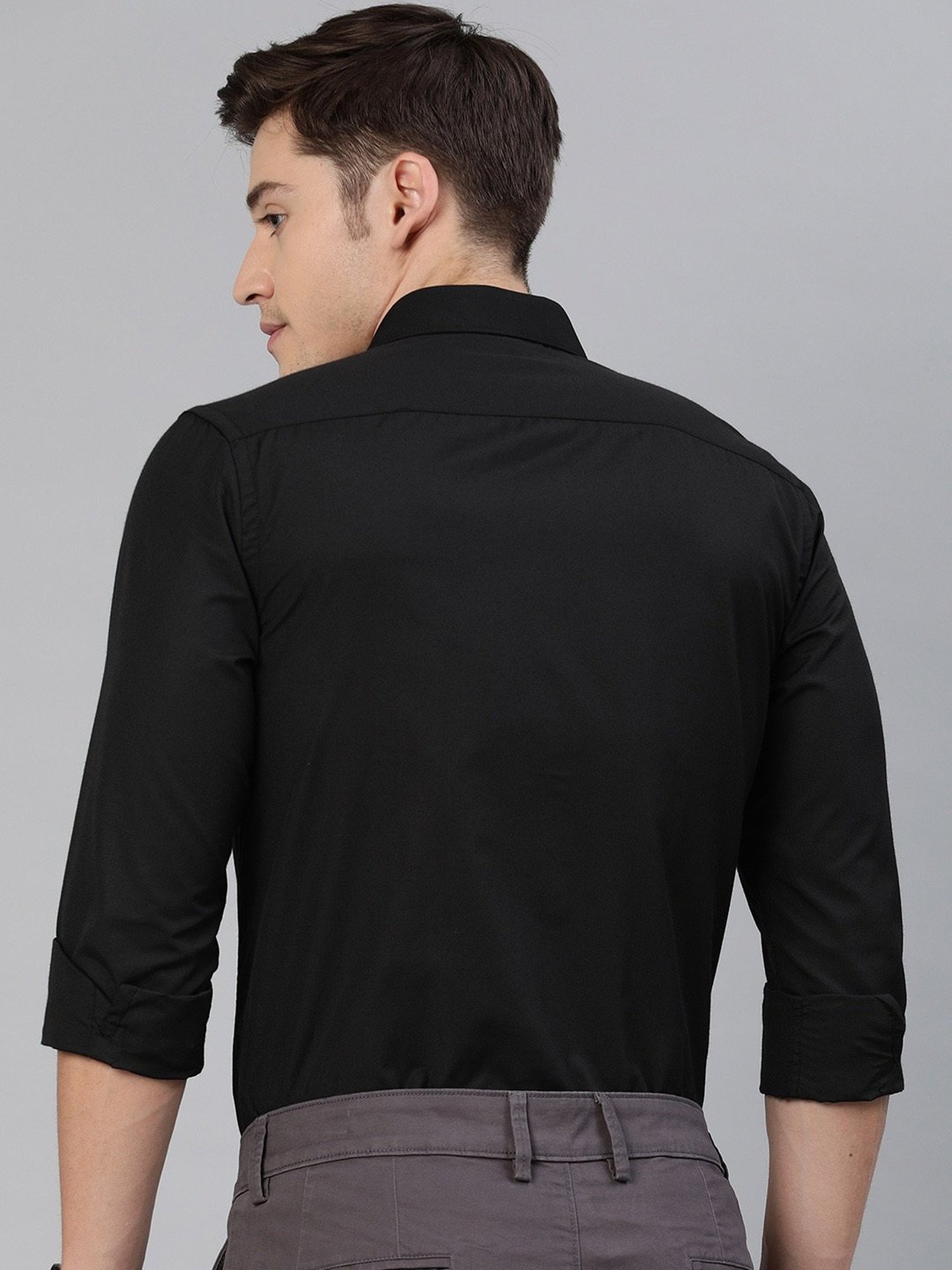 IVOC Black Slim Fit Shirt