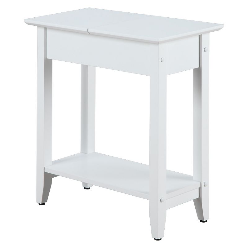 American Heritage Flip Top End Table White - Breighton Home