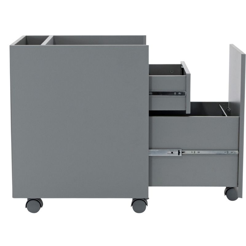 Calico Designs 51107 Niche Mobile Wooden Rolling Home Office File Cabinet with Lockable Drawer, Gray