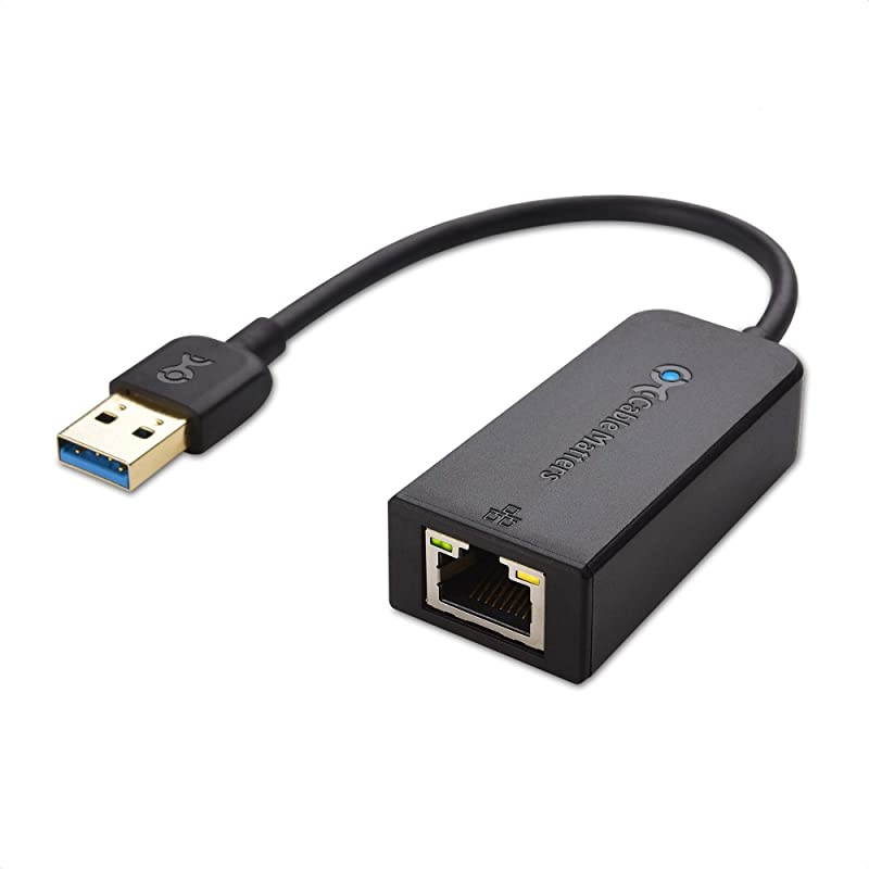 USB to Ethernet Adapter USB 30 to Ethernet Supporting 101001000 Mbps Ethernet Network in Black