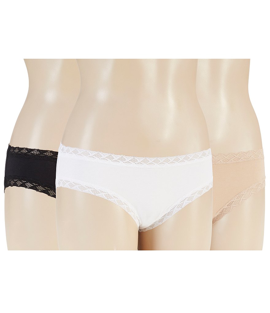 Natori Bliss Girl Lace Trim Brief Panty 3-Pack