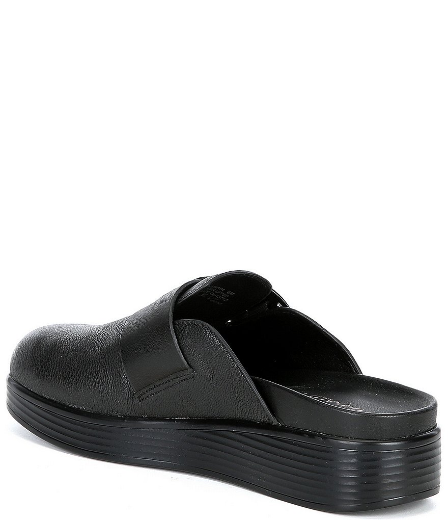 Donald Pliner Fiona Distressed Leather Buckle Mules