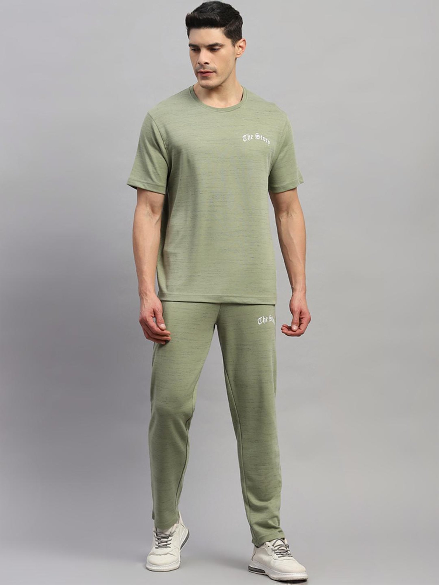 Rock.it Green Cotton Regular Fit Printed Co-Ord Set