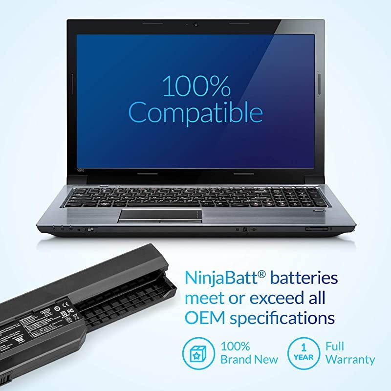 Laptop Battery for Asus K53E A32K53 A41K53 X44H A53S A53U X53U X53E X54C K53S K53SV A53E X53S X54H 07G016H31875 A43S K53SD A53 A54 K53 A54C A42K53 High Performance 6 Cells4400mAh48Wh