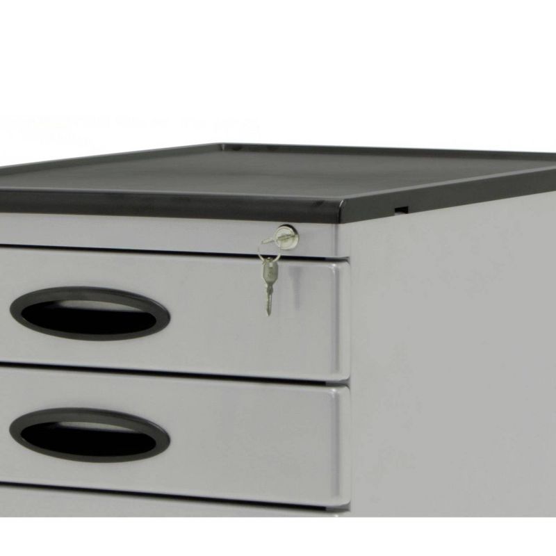 Element Mobile File Cabinet Silver - Studio Designs
